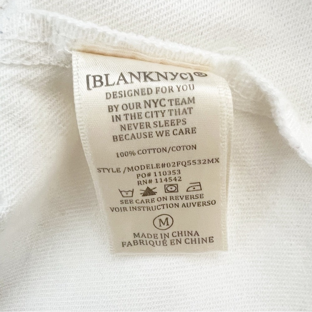Blank NYC white denim trucker jacket size medium - Picture 8 of 9